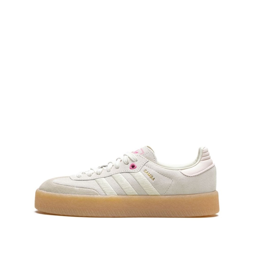 NWT Adidas Sambae Platform Gum Sneakers Ivory Pink Fusion Size Women’s 6.5